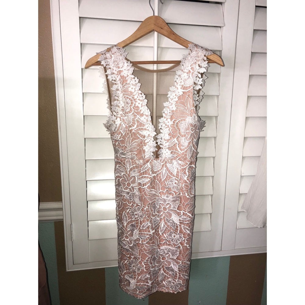 Charlotte Russe white lace party dress